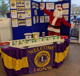 Santa with our display at Tescos